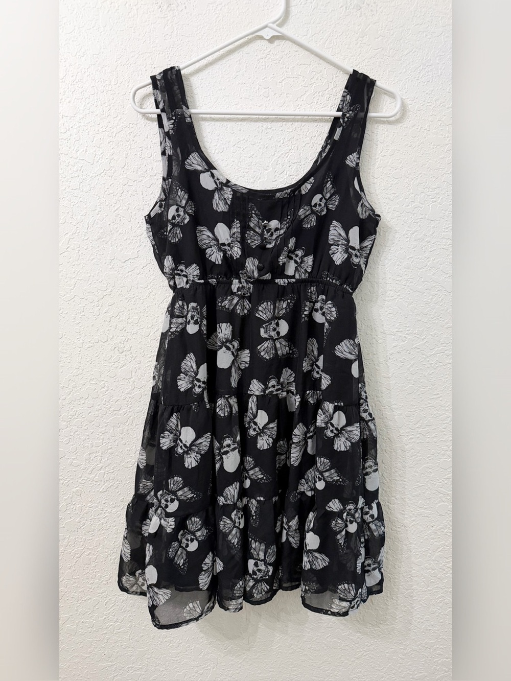 Hot Topic Vintage Butterfly and Skulls Dress - S